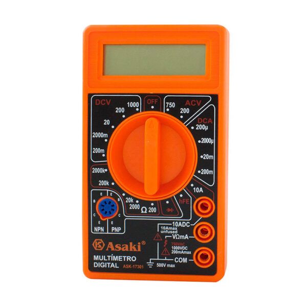 MULTITESTER DIGITAL NARANJA ASAKI