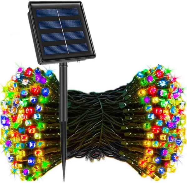 LUCES DE LED PARA NAVIDAD CON PANEL SOLAR DE 200LUM 20M