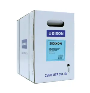 CABLE UTP CAT 5E DIXON 4Px24 AWG COBRE CHAQUETA GRIS 305m