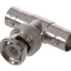 ADAPTADOR BNC MACHO A BNC HEMBRA EN T