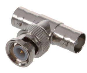 ADAPTADOR BNC MACHO A BNC HEMBRA EN T