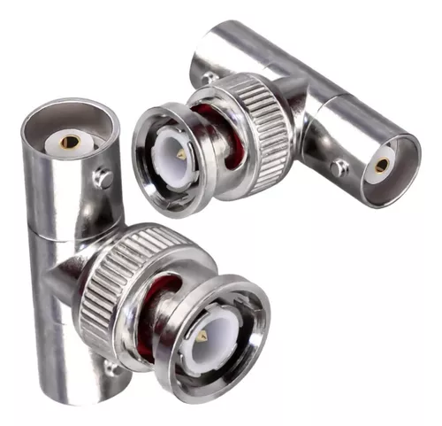 ADAPTADOR BNC MACHO A BNC HEMBRA EN T