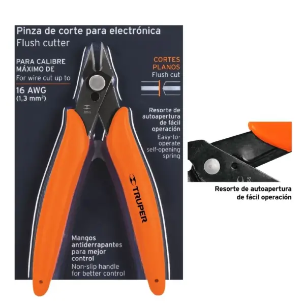 PINZA DE CORTE PARA ELECTRONICA TRUPER