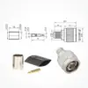 CONECTOR N MACHO RG-8 / LRM400 RECTO CRIMPING