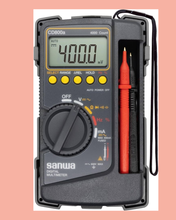 MULTIMETRO DIGITAL SANWA CD800A 600V/AC 40-400HZ CD-800A