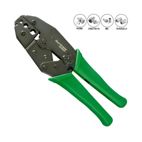 ALICATE PARA CRIMPEAR RG-58, RG59, RG-6 HT-336D HURRICANE